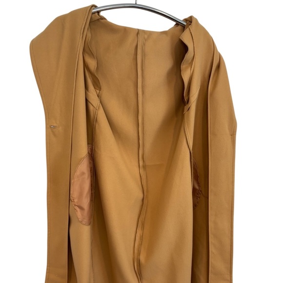 JustFab 100% Polyester Tan Long Sleeveless Waistcoat - Picture 6 of 10